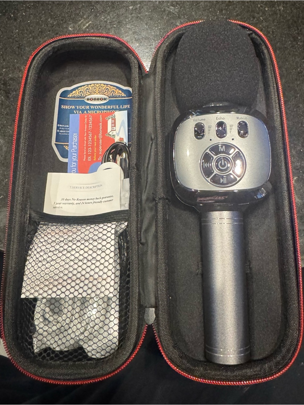 Wireless Handheld Karaoke Microphone - Silver